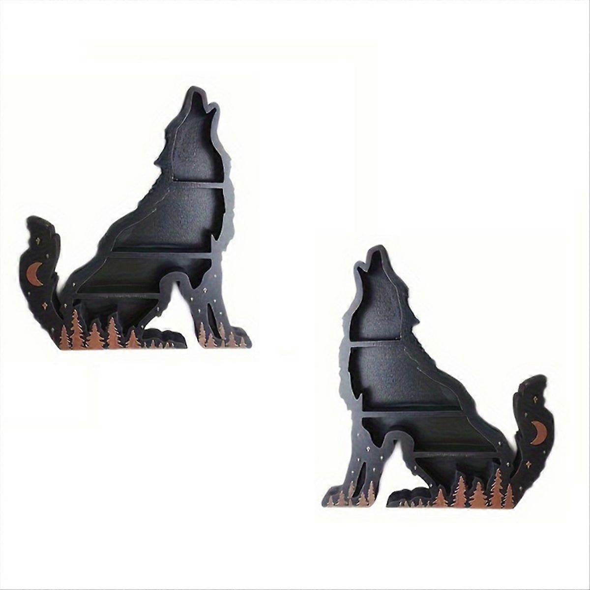 Crystal Stone Display Rack Crystal Stand Wooden Floating Wall Shelf