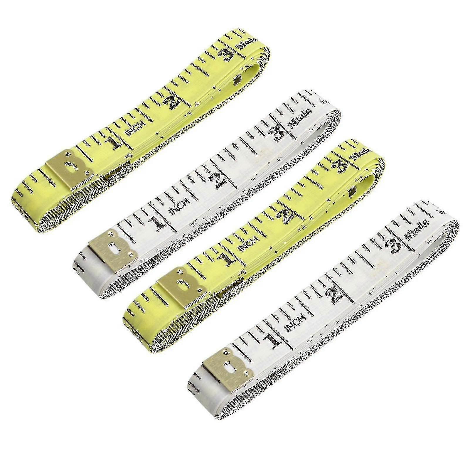 4pcs 60inch Soft Tape Measure for Cloth, Dual Sided Tailor Ruler
