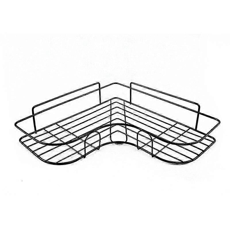 Bathroom Storage Punch Corner Frame Shower Shelf Wrought Iron Shampoo Storage Rack Holder   Racks
