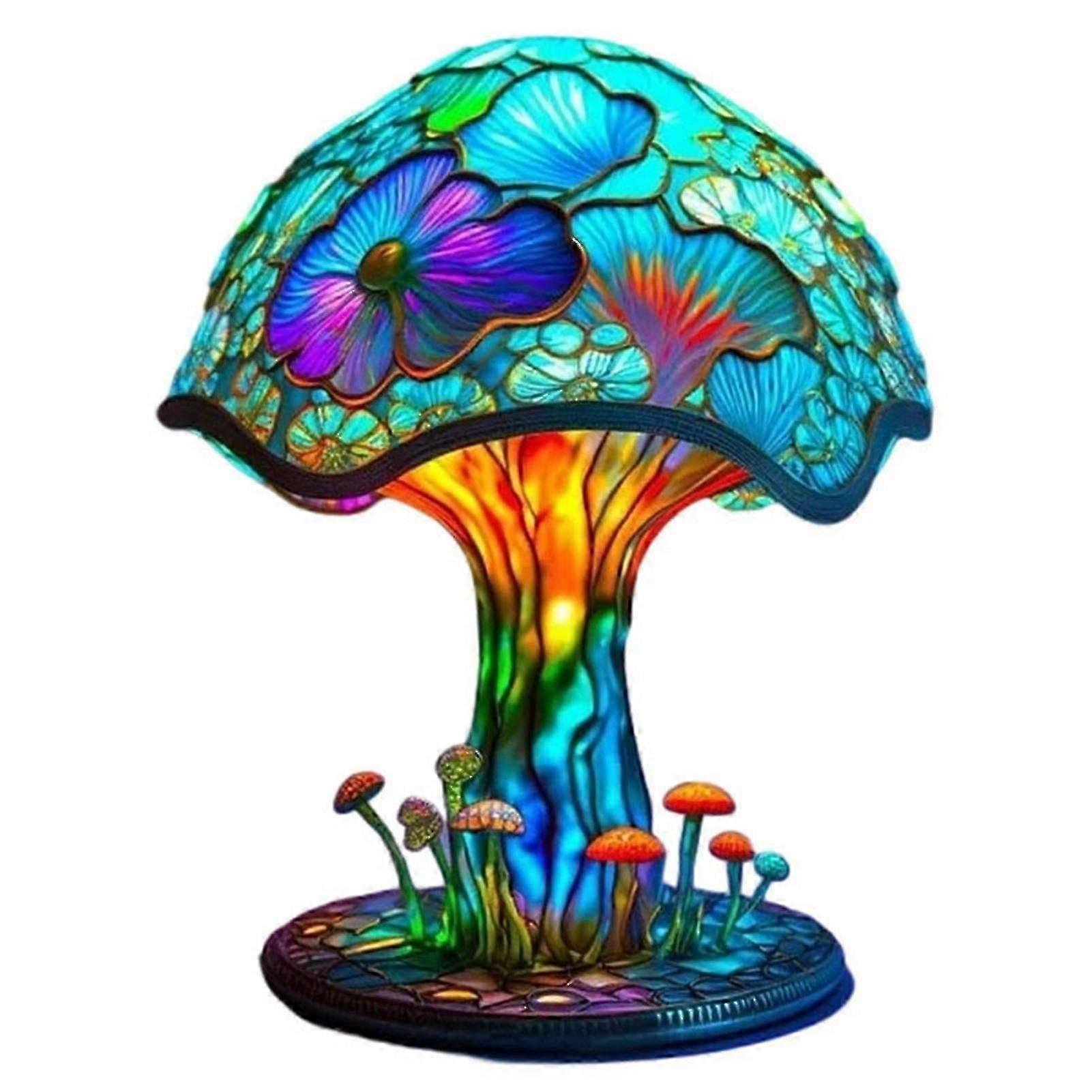Magic Mushroom Lamp Decoration - Durable USB Plug-in for UK Home, Bedside, and Study Rooms