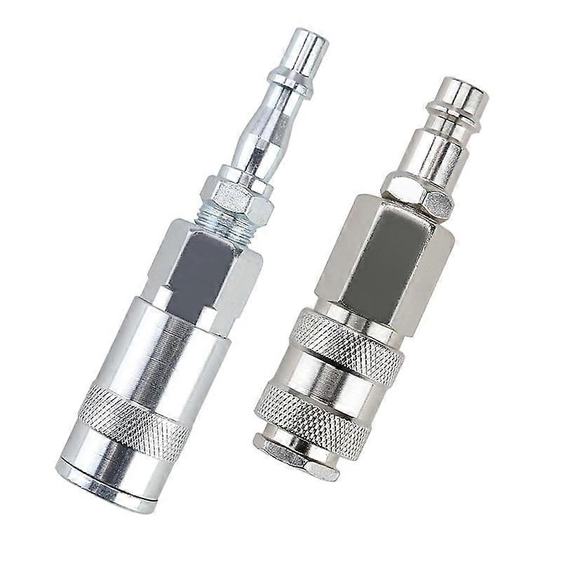 4Pcs Air Fitting Convertor Adapter,1/4In Air Line Hose Compressor Fitting Euro & PCL Fitting Conversion Adapters Set