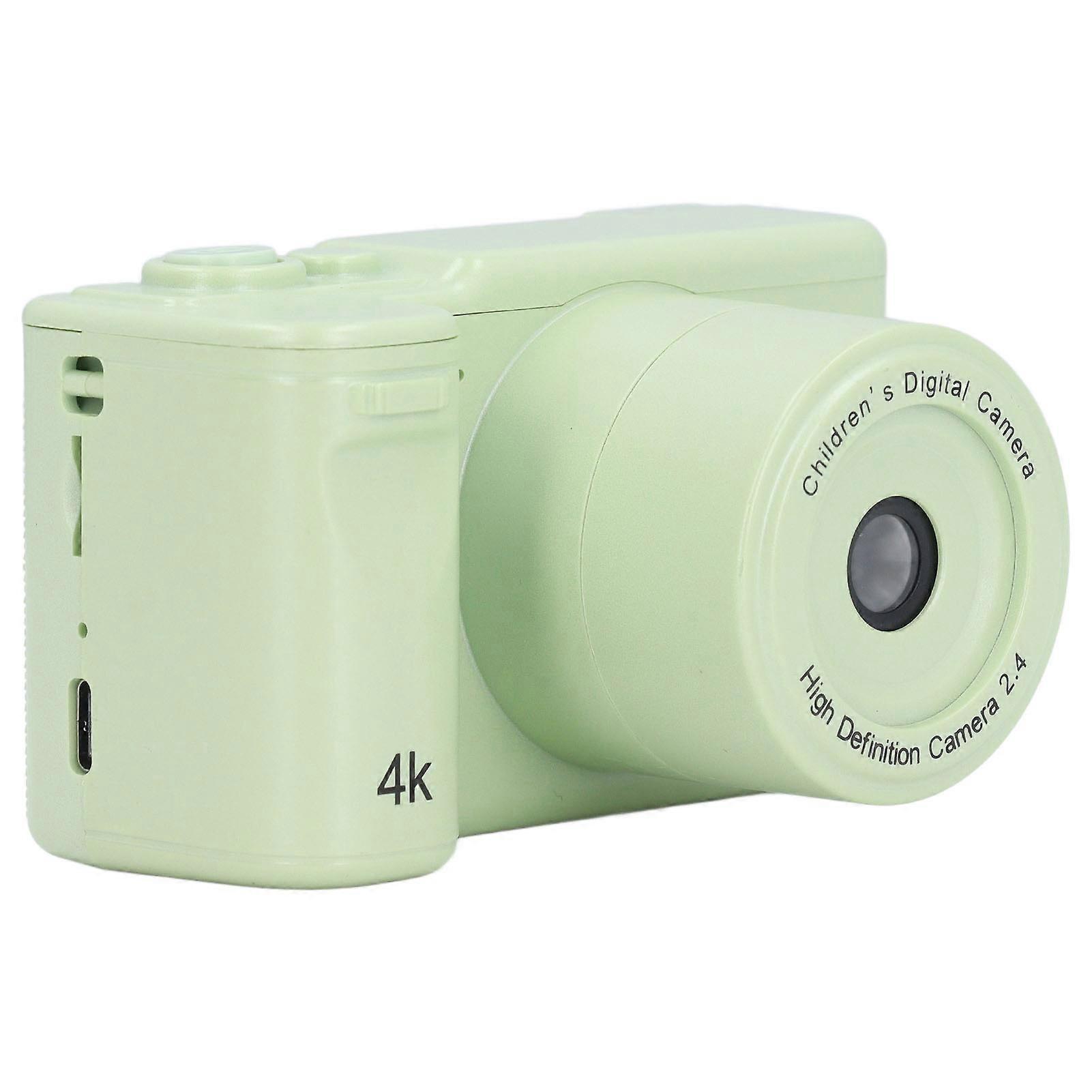 2.4in Digital Camera IPS Screen 8X Zoom High Definition Front and Rear Dual Lens Autofocus Vlogging Camera for Photography Green 