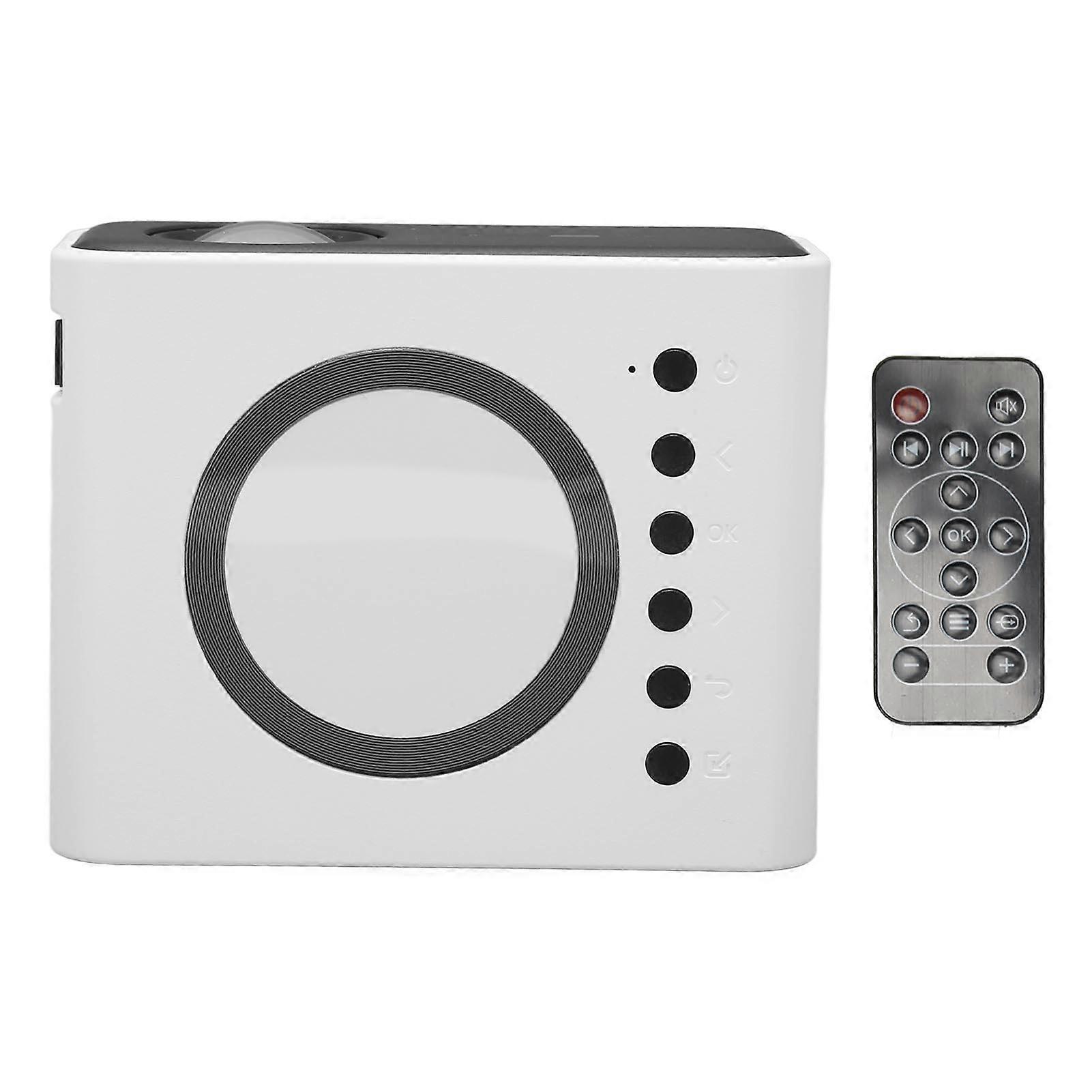 Mini Portable Projector Full High Definition 1080P LED Projector Home Theater Movie Projector for IOS for Android Laptop White AU Plug