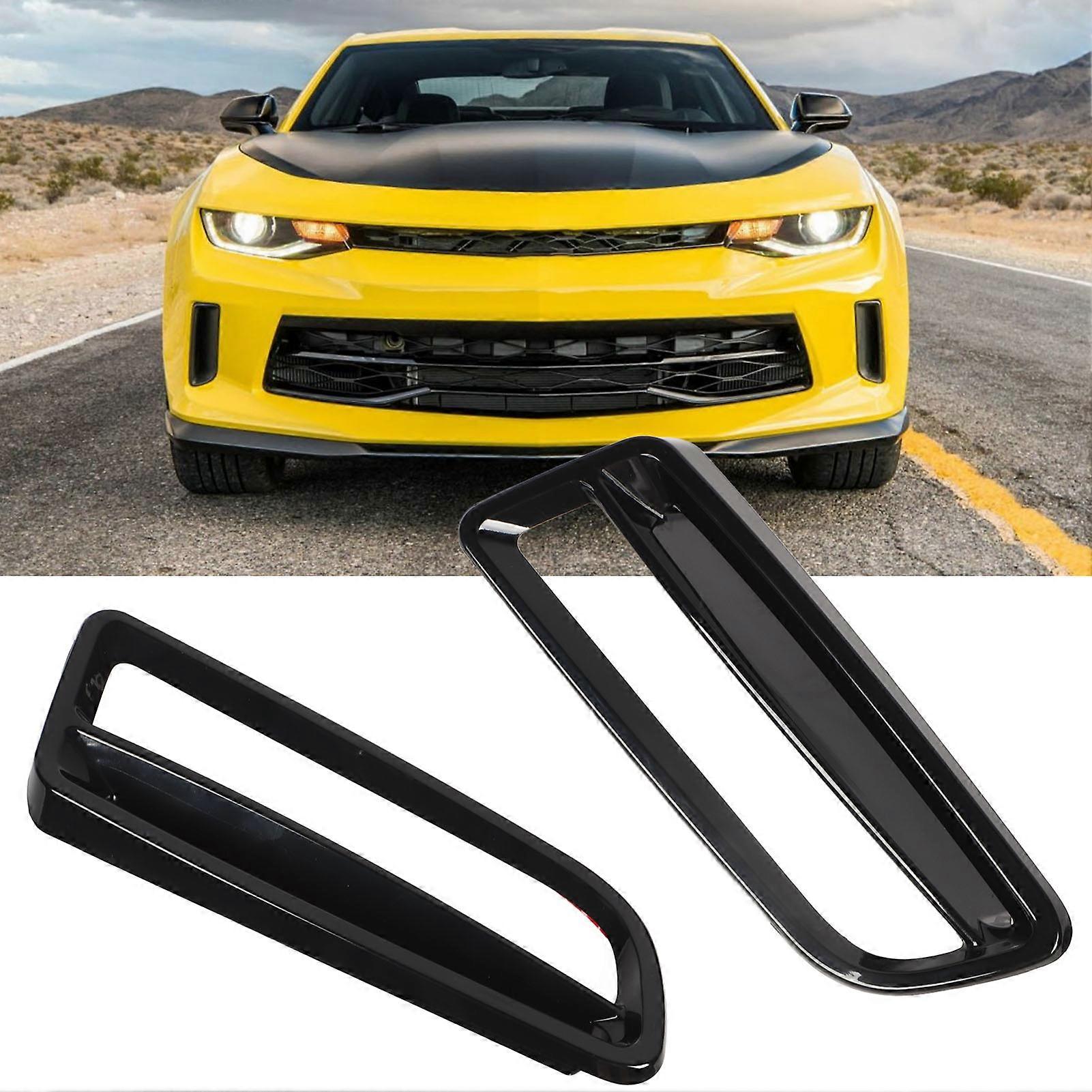 1 Pair Daytime Running Light Cover Left and Right Black Decorative Frame Replacement for Chevy Camaro Lt Ls Rs Zl1 