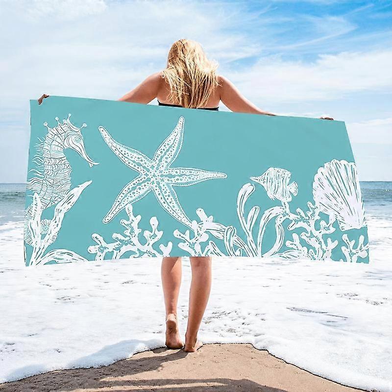 Flamingo Pattern Beach Towel, Soft Absorbent Towel, Lightweight Quick Drying Towel for Swimming Pool, Beach Towel for Women & Men