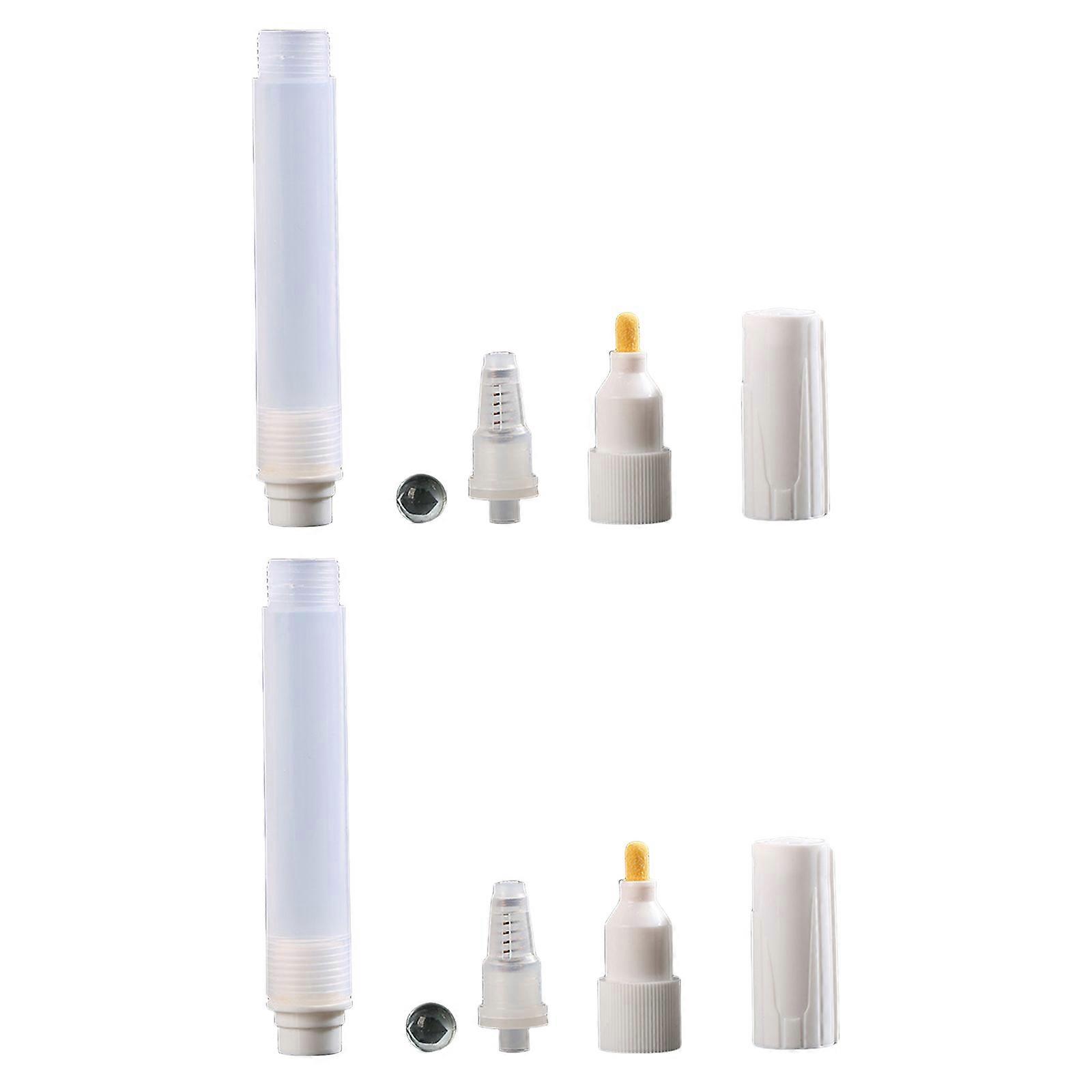 2 יחידות 5 מ"מ ראש עגול ריק סמני ציור ציוד אמנות למילוי חוזר עט צבע אקרילי טוש צבע לאמנות ציור ססגוניות