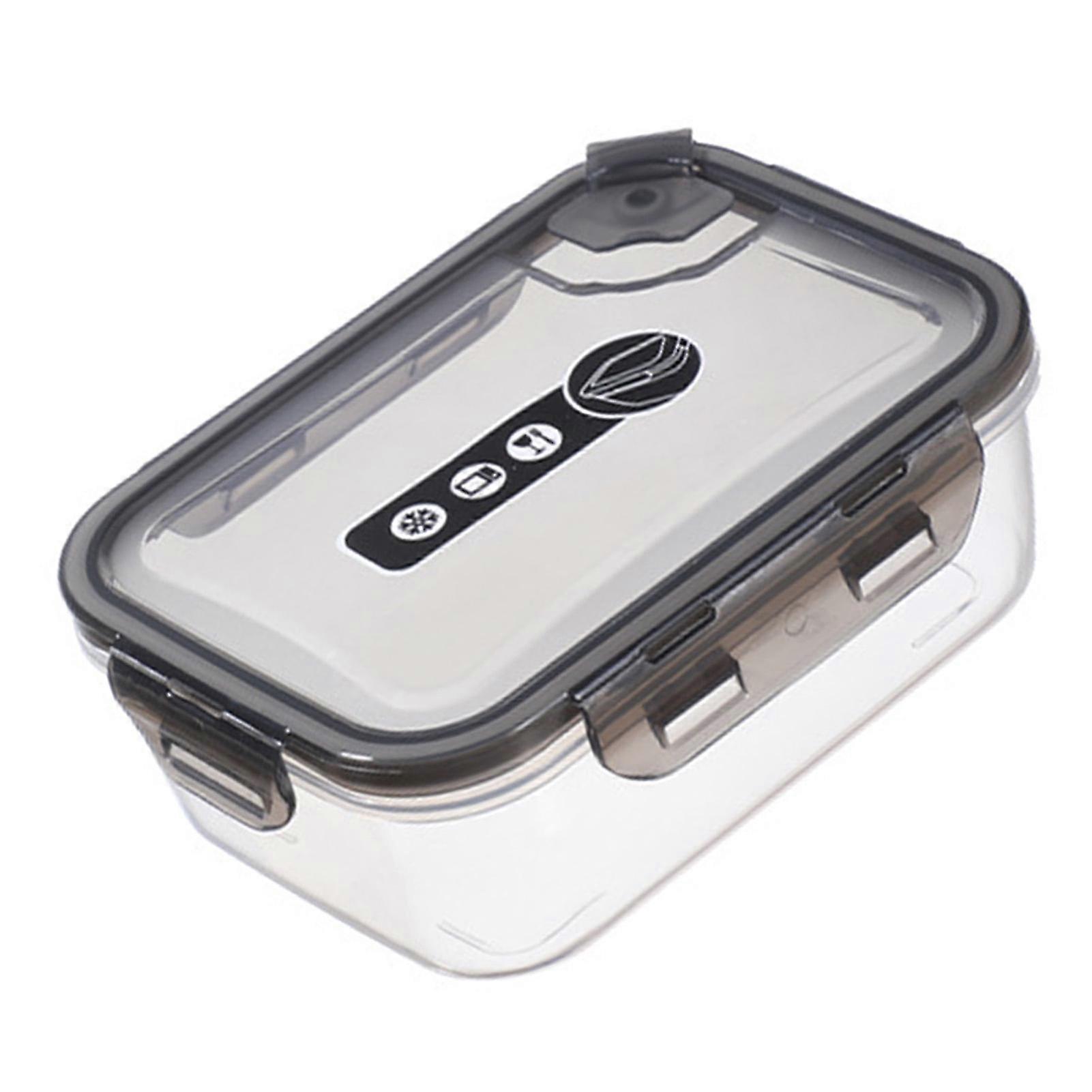 Plastic Bento Box with Airtight Lid, Transparent Food Storage Container for Freezer