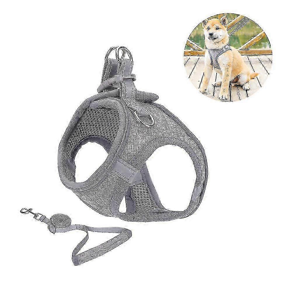 Soft Comfort Reflective Puppy Harness & Leash Set for Small Dogs, Safe Adjustable