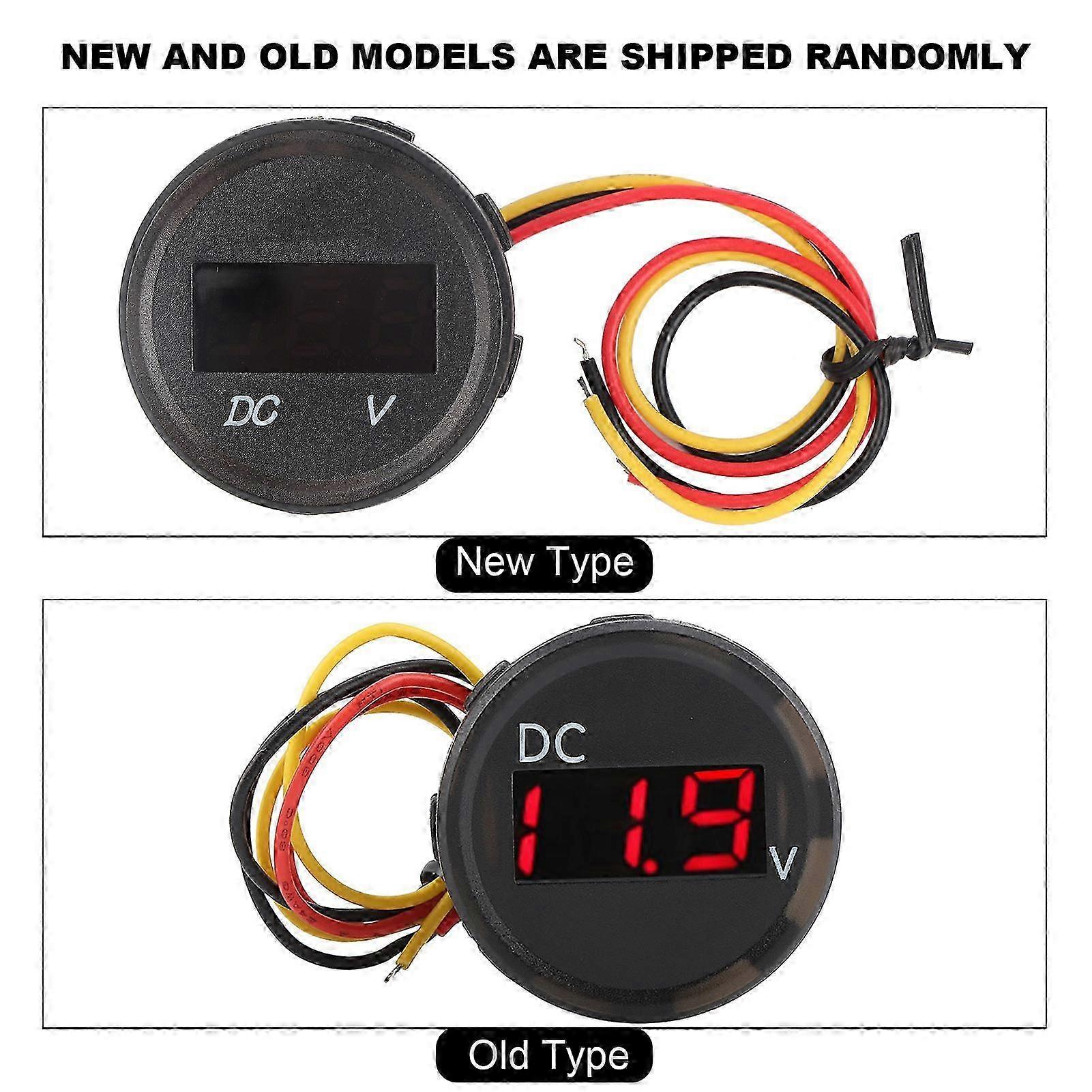 Waterproof DC 0 - 100V Digital Voltmeter LED Panel Display for Car & Motorcycle