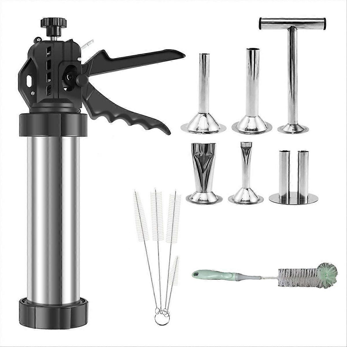 Machine à saucisses Machine à saucisses en acier inoxydable Saccadé avec 5 buses Brosses Poussoir à viande pour Ki