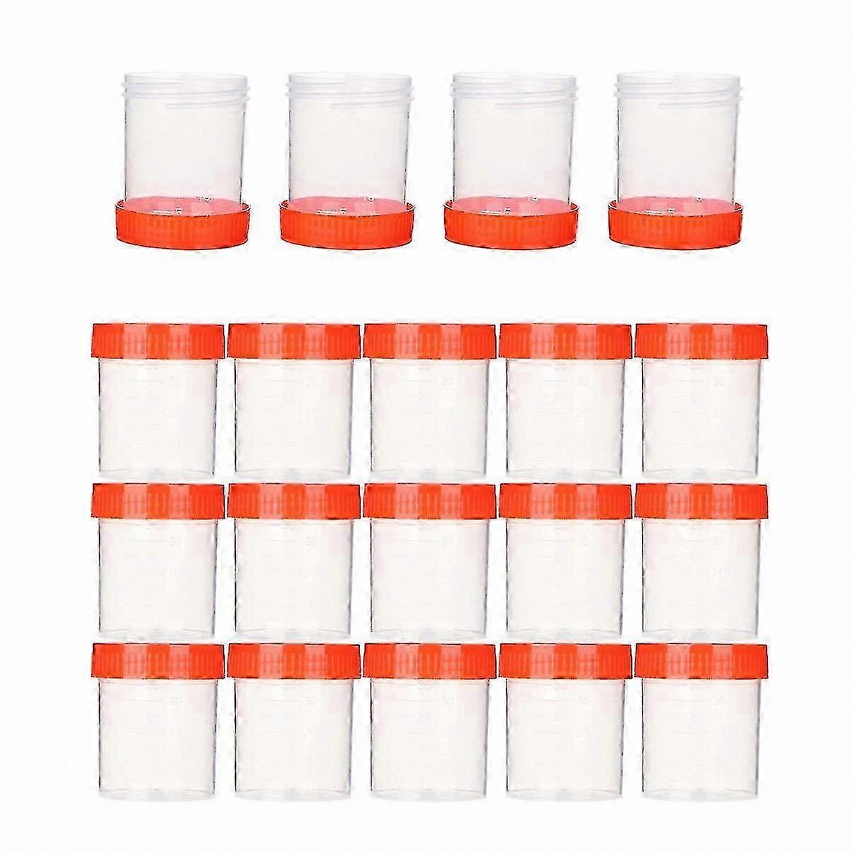 50-Pack Clear 40ml Specimen Cups for Lab Testing, Random Colors