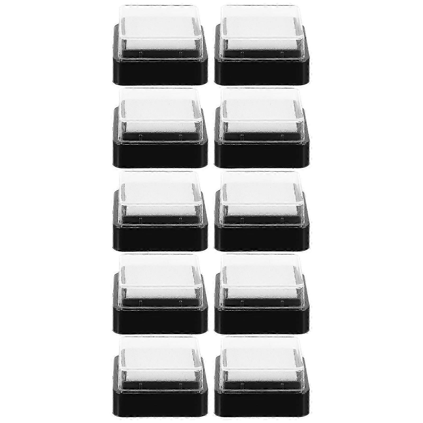 10pcs Empty Ink Stamp Pads for DIY Refill, Blank No Ink Pad Replacement
