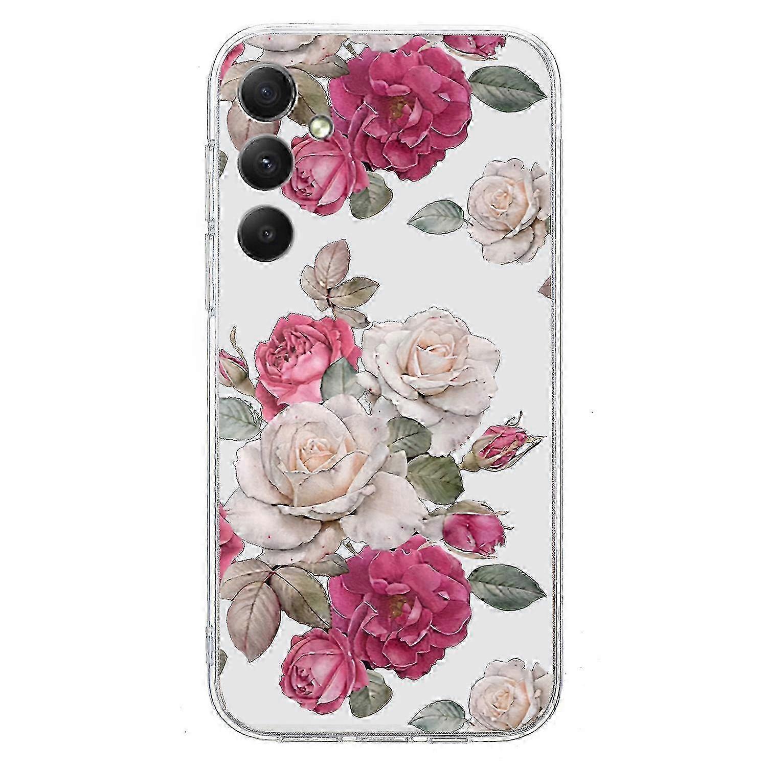 For Samsung Galaxy A26 5G Case Soft TPU Phone Back Cover Pattern Printing-Peony