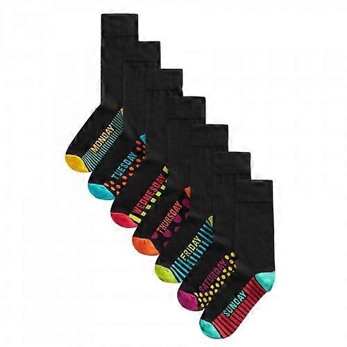 Ex Store Mens Days Of The Week Cotton Socks (Pack of 7)