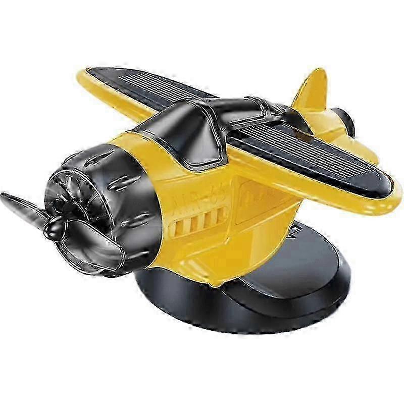 Airplane Decorate Solar Powered Aircraft Model Car Dashboard Rotatefor Indoor