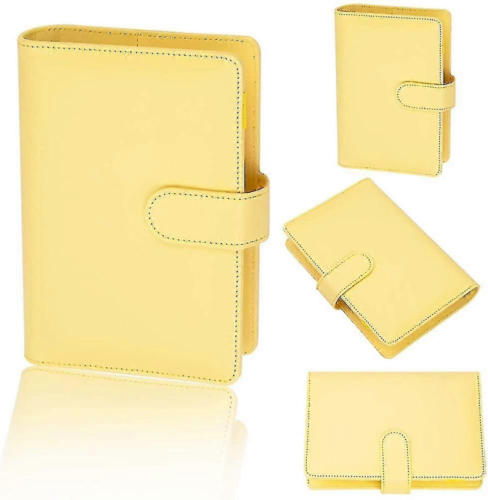 A6 Puレザー6リングバインダーノートブックカバー、リフィル可能なパーソナルプランナー6ラウンド