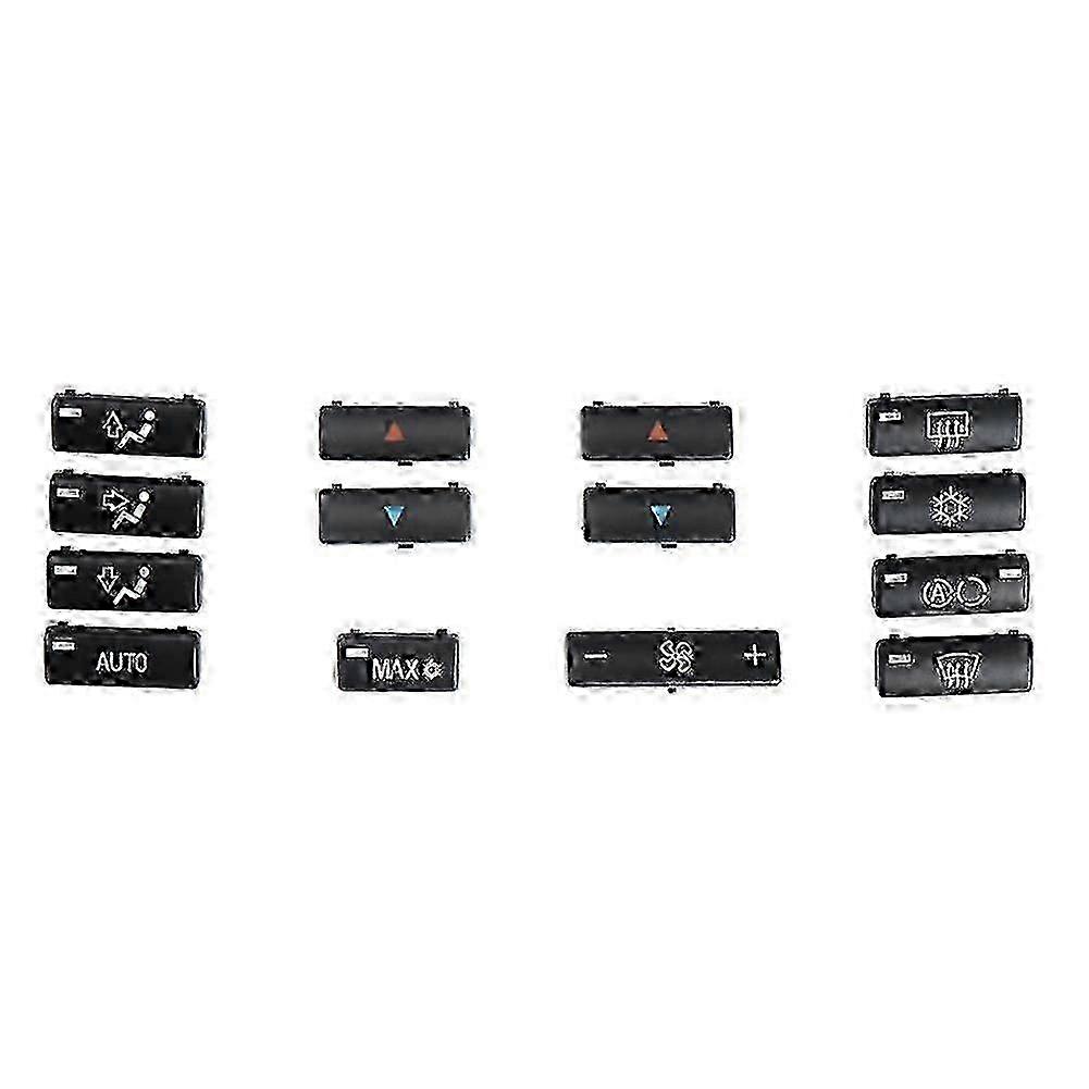 14Pcs Car AC Switch Button Covers for X5 E53 1999-2006 & E39 1996-2002, Climate Control Panel Trim