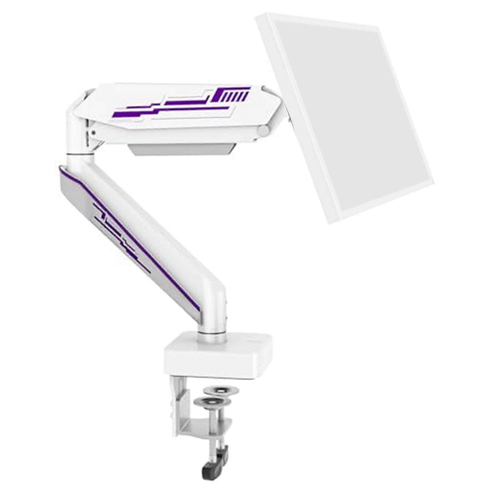 White Lighting Arm Observe Endure Modifiable Mount for 17 38 Foot Displays with Wire Organization VESA Consistent Desk Grip  White