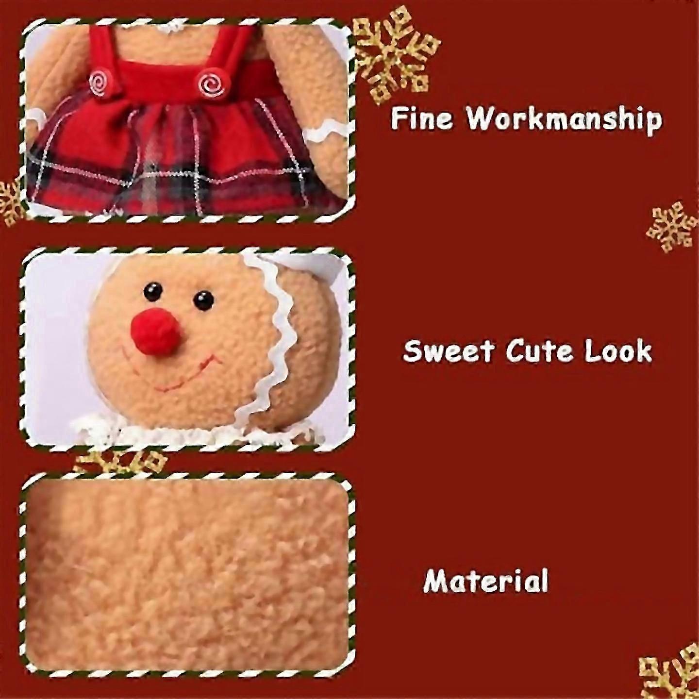 For Christmas Gingerbread Plush Doll Gingerbread Man Plush