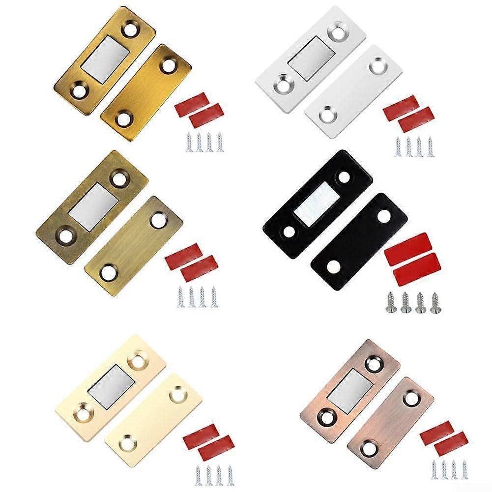 Magnetic Door Lock Set 4 Piece Cabinet Locks Easy Installation Silver Finish