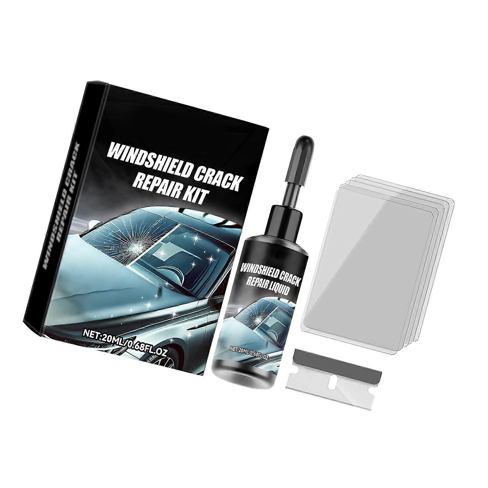 Car Glass Crack Repair set  sturdy  & Efficient Windscreen Tool Long lasting Windshield Protect for Windshield Night Use Multicolor