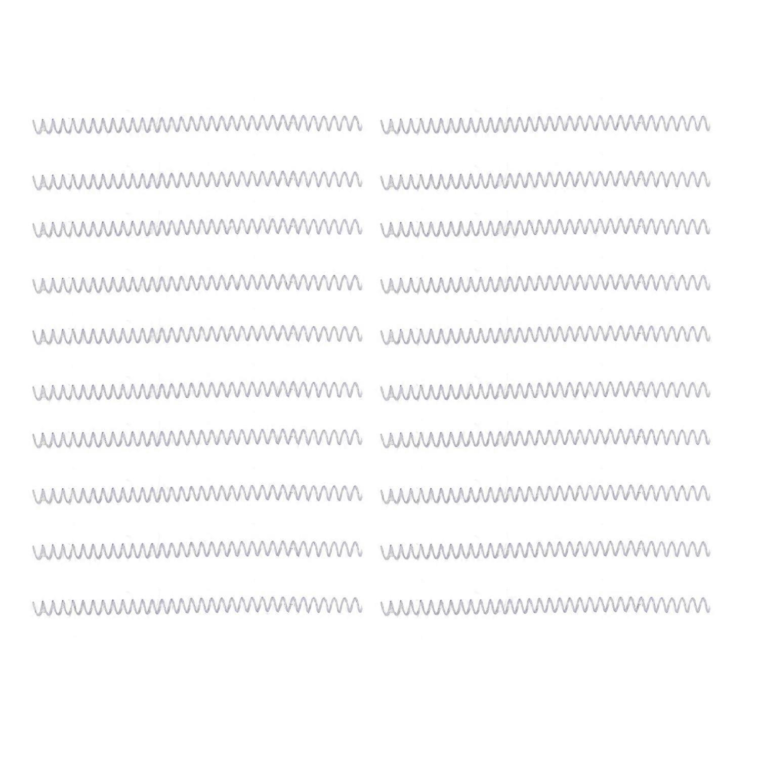 20Pcs Spiral Binding Coils 30 Sheet ABS Plastic Spiral Binding Spines for Stationery Work Transparen