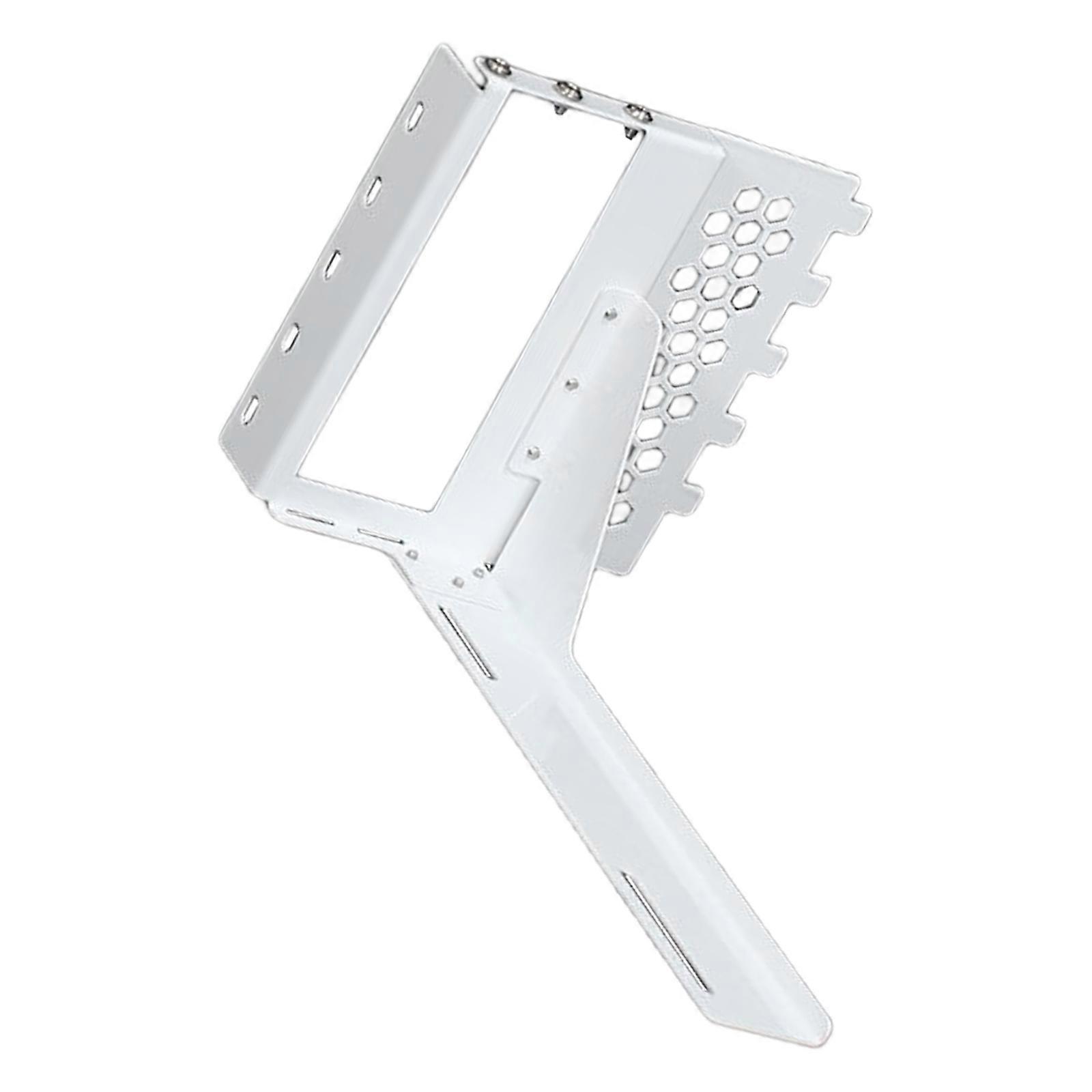 Metal GPU Angle Conversion Bracket Vertical Mounting Solution For Improved Cooling In Gaming Computers  White