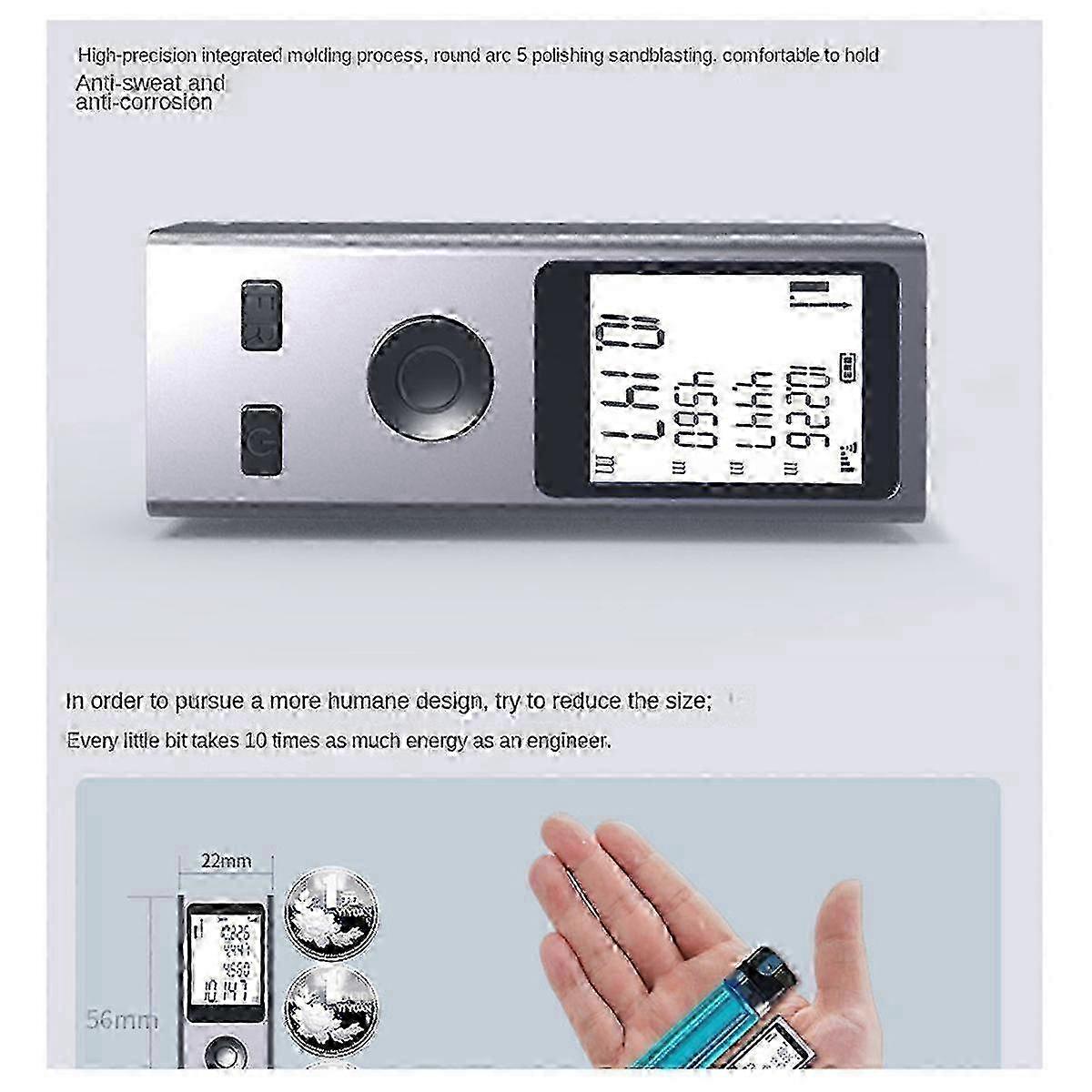 Mini Intelligent Handheld Lasers Distance Meter USB Charging