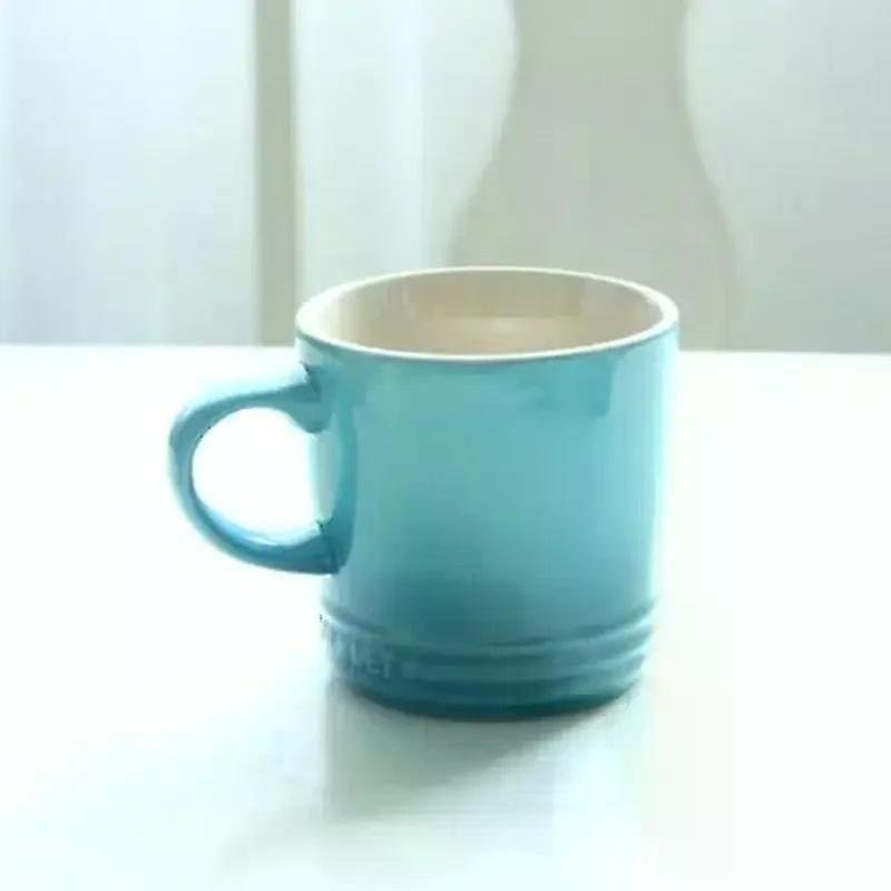 Popular Nordic Style Color Gradient Mugs Creative Macaron Mug Gradient Color Cool Color Rainbow Cup Ceramic Cups with Hand Gift