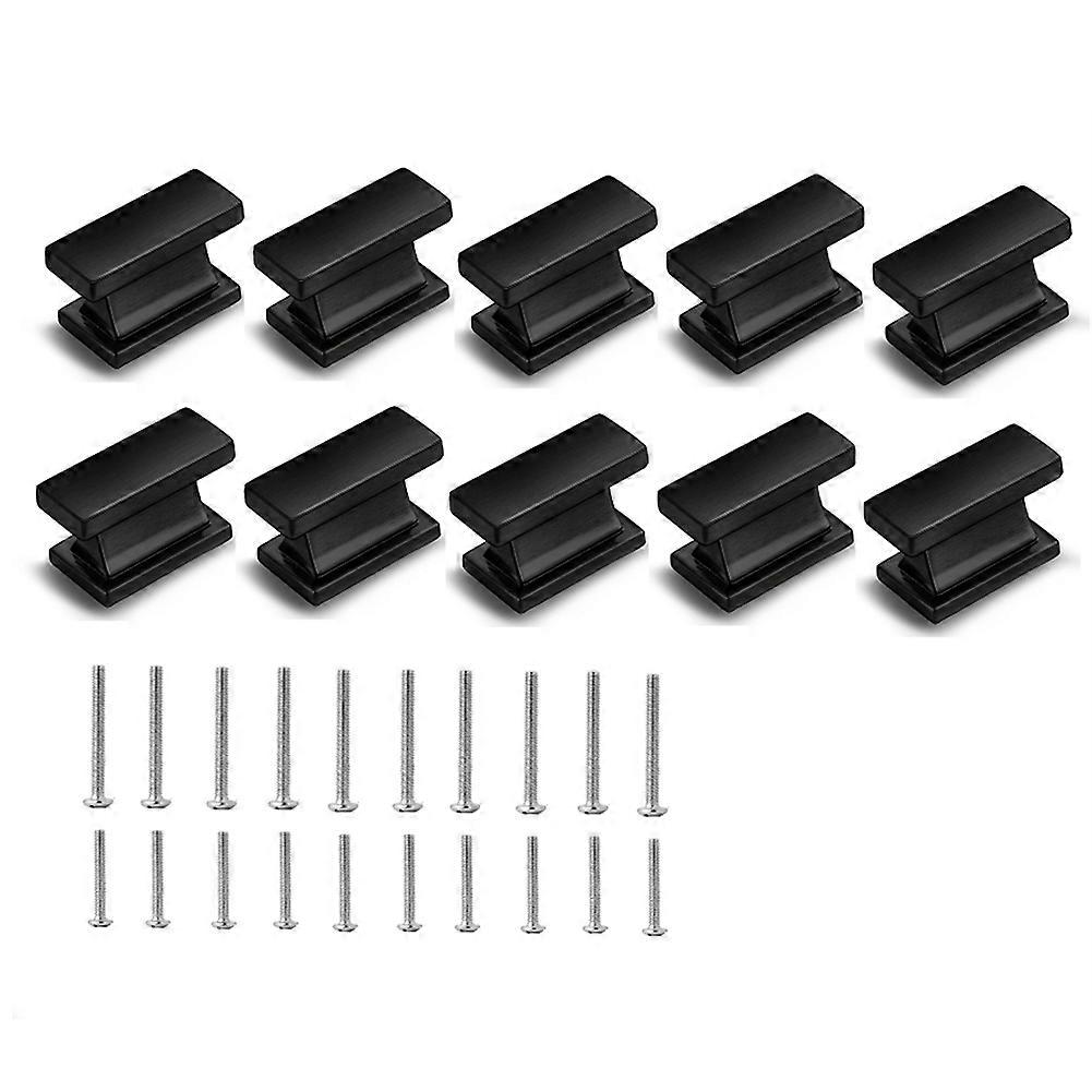 10 Pack Square Black Cabinet Knobs Drawer Dresser Knobs Cabinet Handles for Cupboard Bathroom Kitch