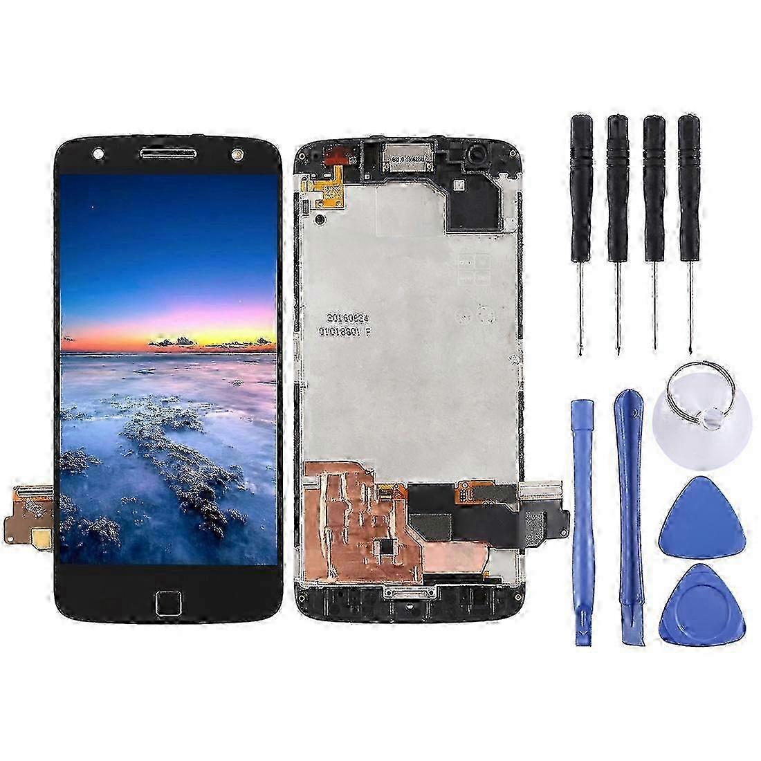 COMPATIBLE LCD Screen for Motorola Moto Z Force XT1650-02 Digitizer Full Assembly with Frame (Black)