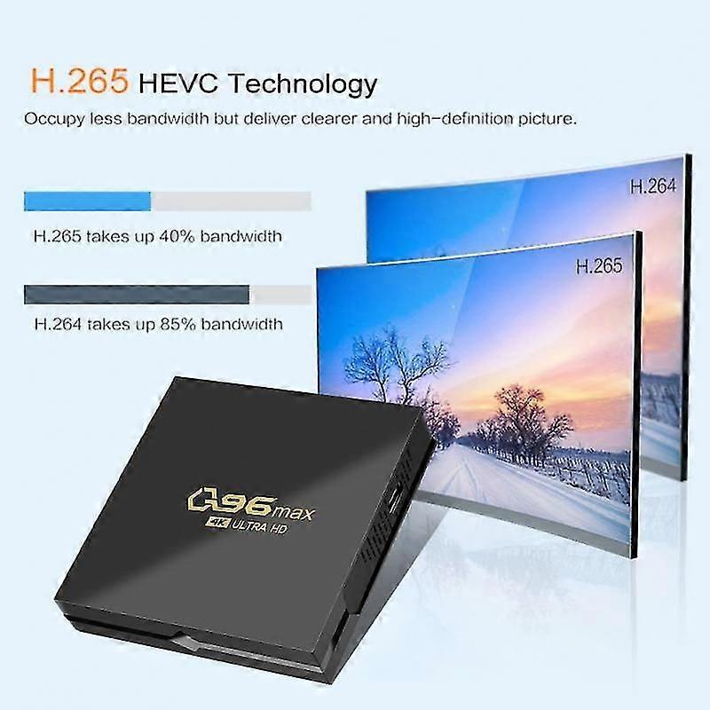 Q96 Max Smart Set Top Box Amlogic S905L Quad Core Media Player Home Theater 24G WIFI Media