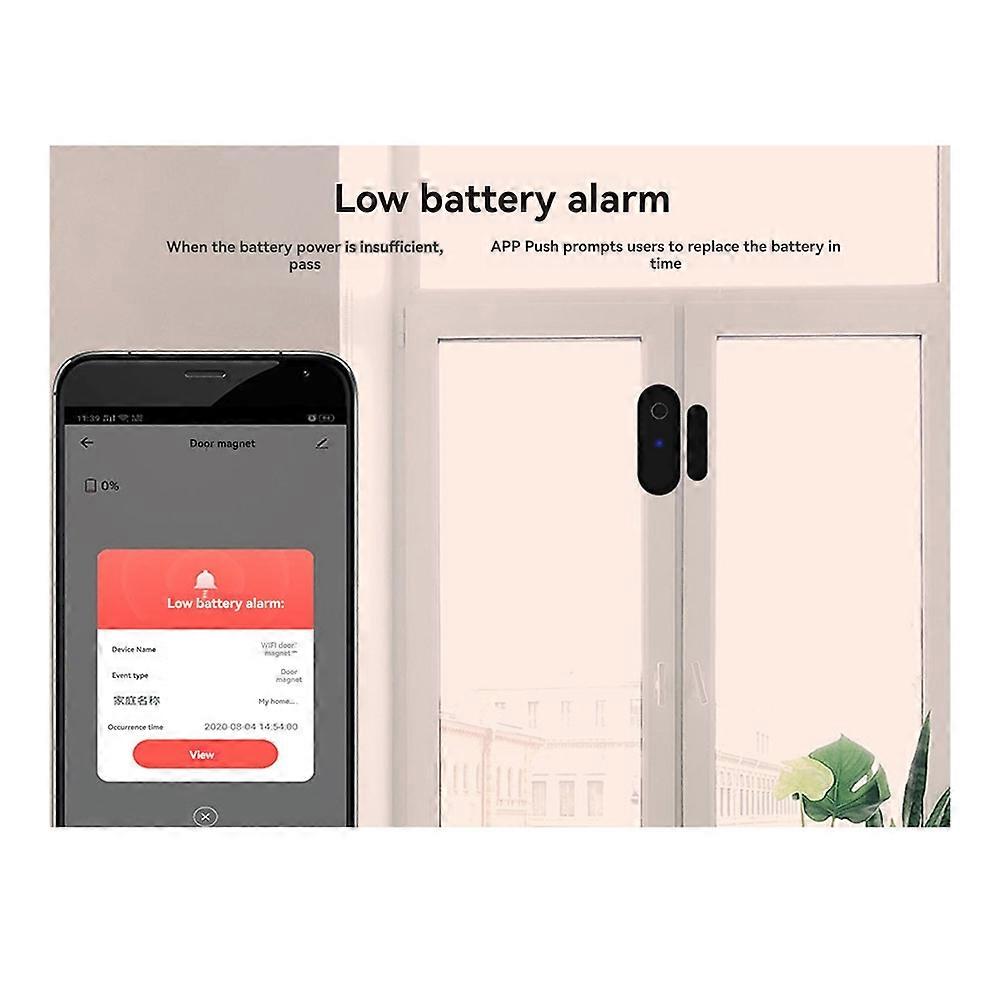 Tuya Smart Door Sensor Smart Home Security Window Detector Door Sensor Switch Handle Window Alarm Contact Sensor