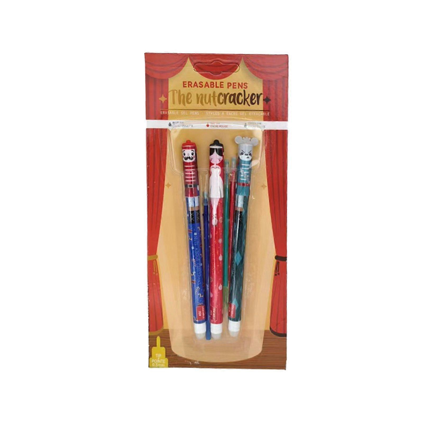 Coffret de 3 stylos effaçables, édition limitée Noël 2025, Casse-Noisette