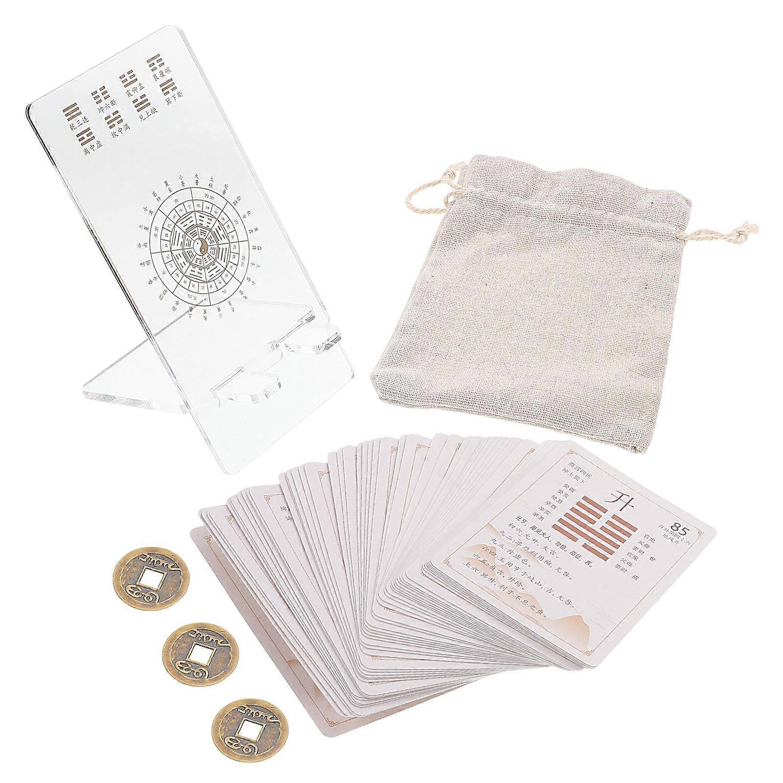I Ching Guide Cards 1Set Paper Divination Cards for Beginner Learning