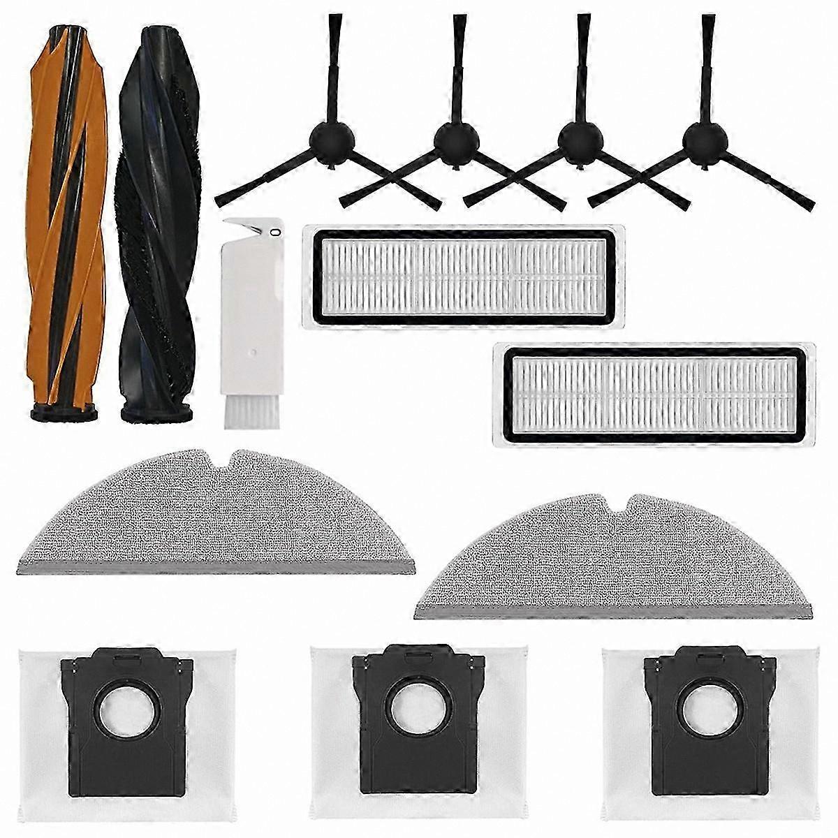 14PCS Spare Parts for Robot Vacuum Cleaner Main Side Brushes Filters Mop Cloths D20 Plus-Compatible