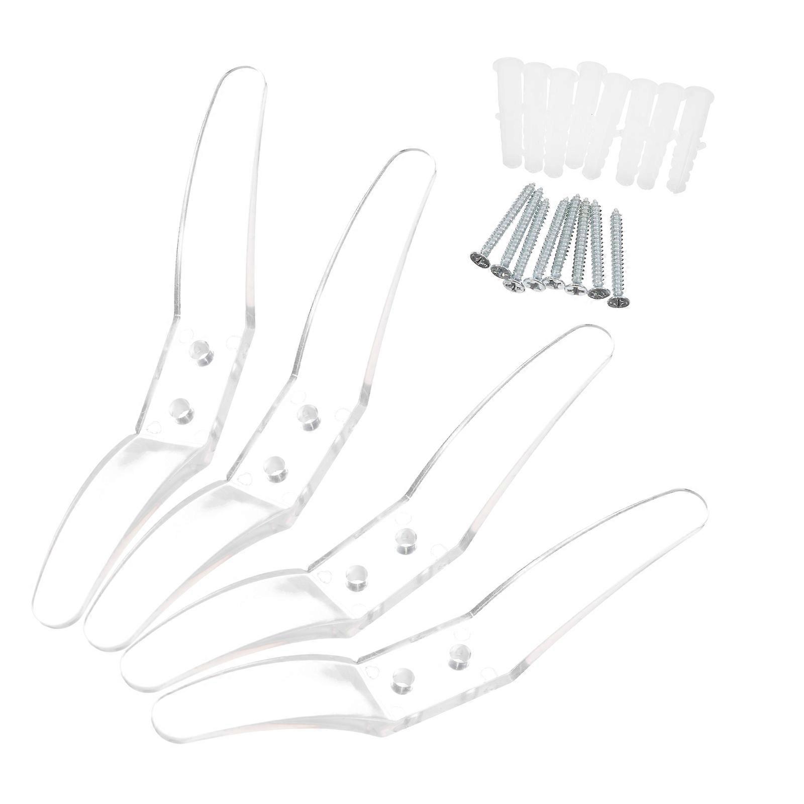 Window Cord Cleat Plastic Cleats for Blinds Safety 4Pcs Transparent Clear