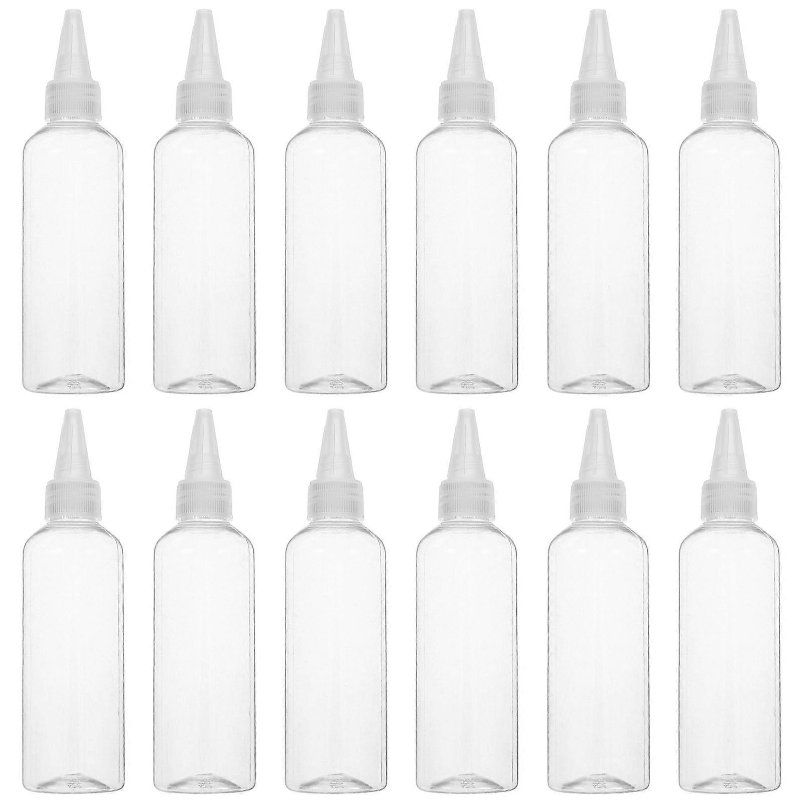 Transparent Bottle Clear Squeeze Bottle for Precise Dispensing 12Pcs Set