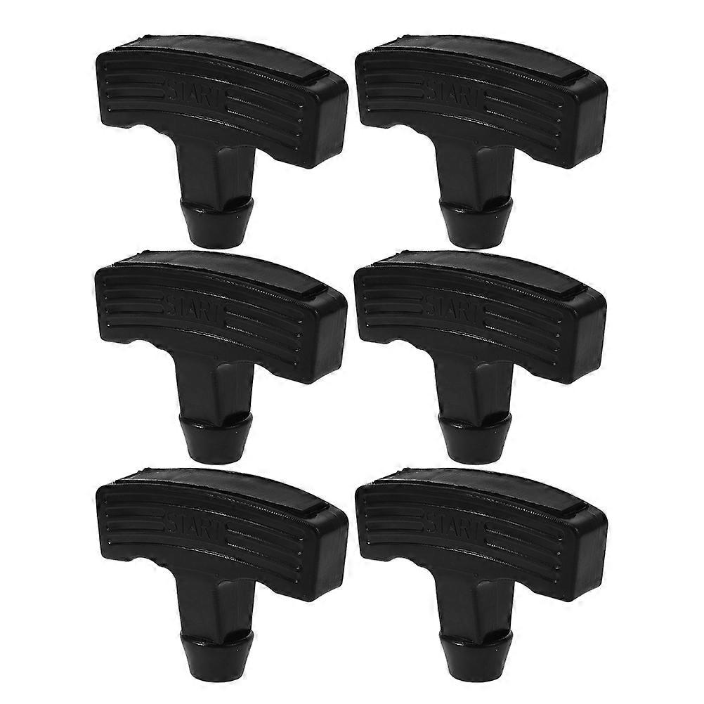 Black Plastic Diesel Engine Pull Cord Handle for Starter Handle 6Pcs