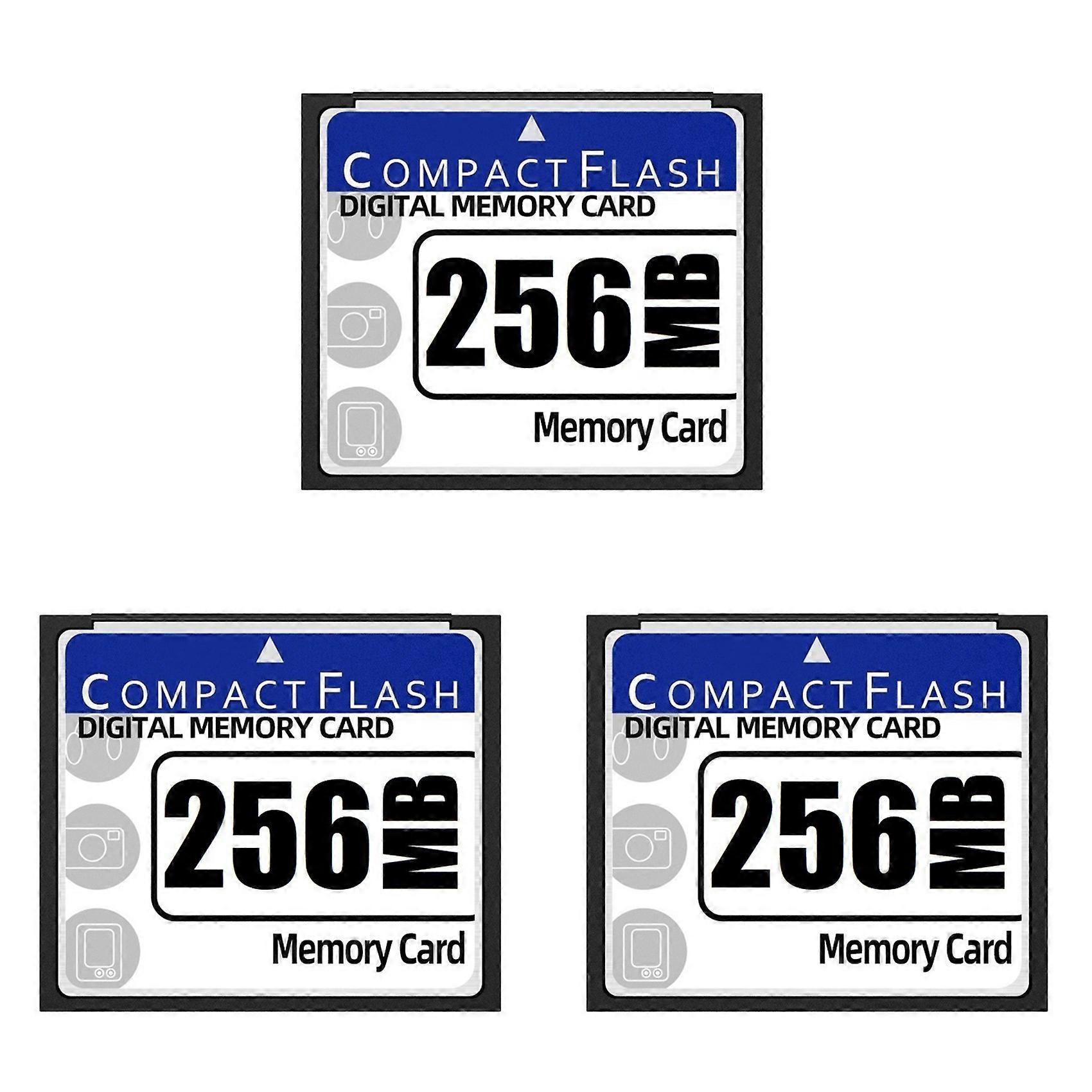 3X 256MB Compact Flash Memory Card for Camera, Advertising Machine, Industrial Computer Card