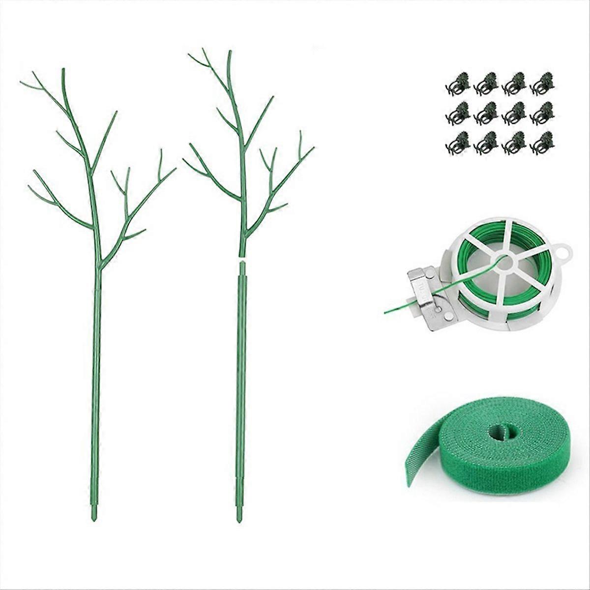 6Pack Detachable Plant Support Stakes Set,12Pcs Orchid Clip
