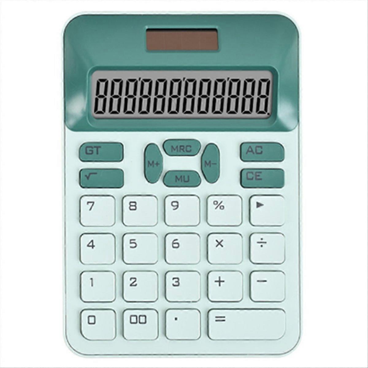 12-Digit Large LCD Display Calculator Standard Function Calculator with Solar & Battery Dual Power
