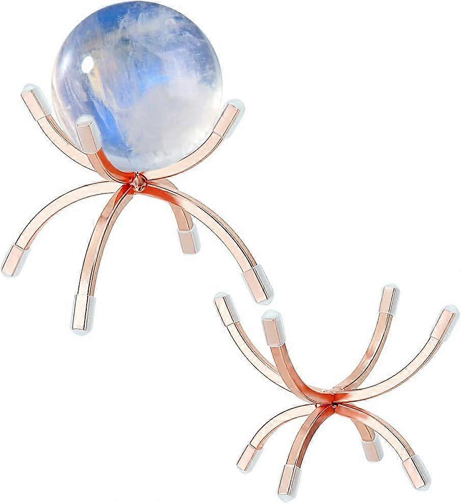 2PCS Claw Rock Display Stand 3.7x3.8x2.6inch Alloy Ball Stands Display Easel Holder Metal Arms Display Stand for Small Gemstones Mineral Agate Rose Go