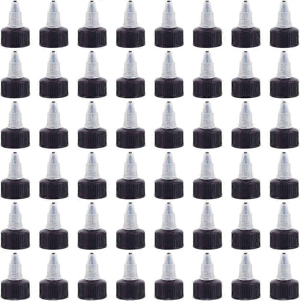 100pcs Squeeze Bottle Cap 20/410 Natural Twist Top Caps Black Replacement Caps 0.9 inch ID Twist Top Cap Bottle Dispensing Caps Bottle Lid Replacement