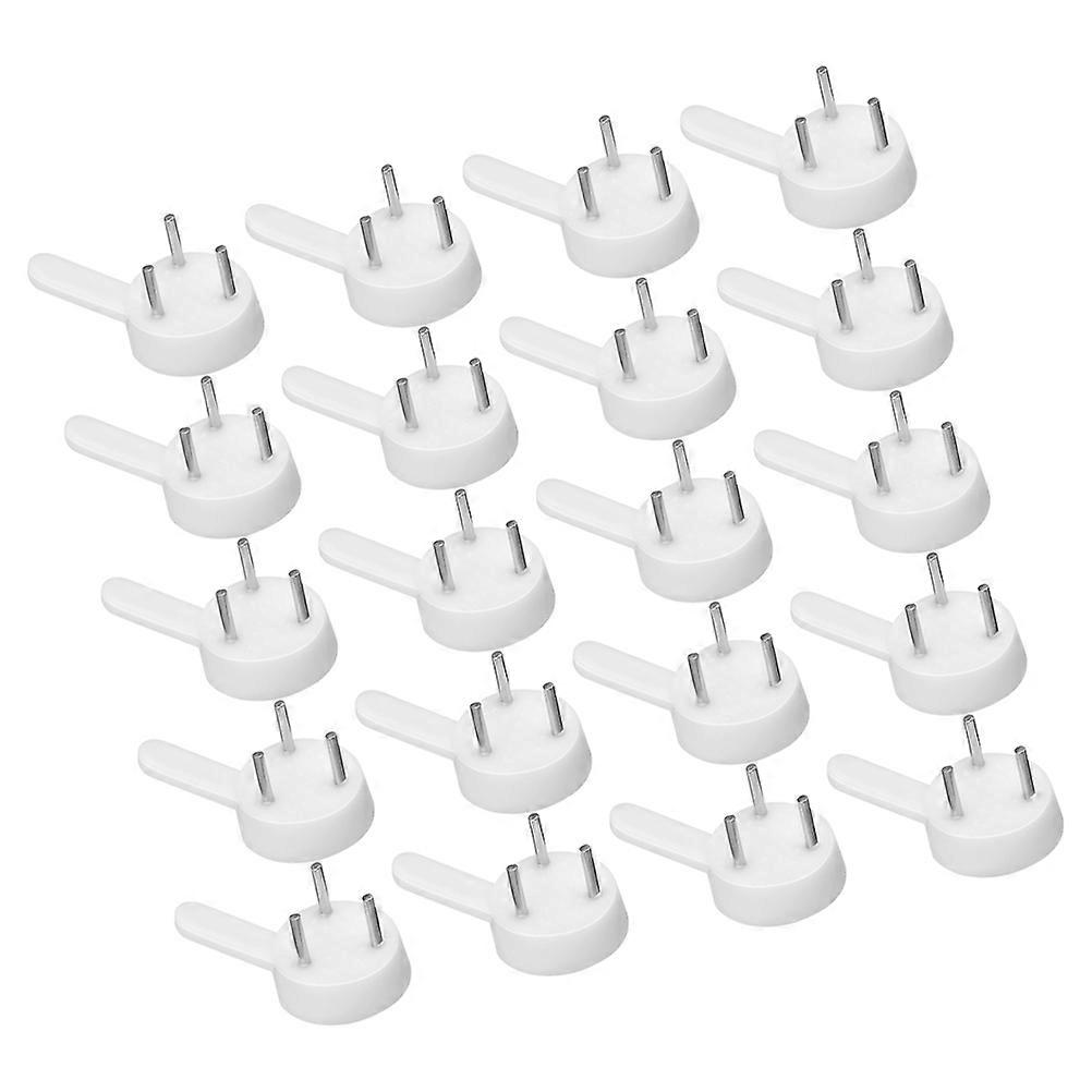 White Plastic Hardwall Picture Hanger Hooks for Hanging Frames 50Pcs