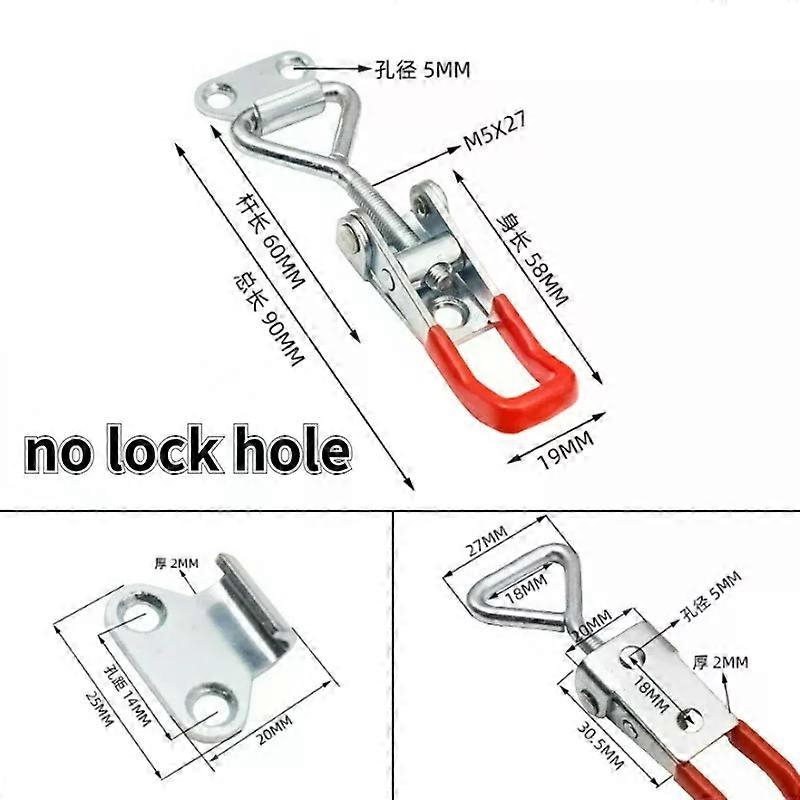 2/4/8/10Pcs Adjustable Toolbox Case Metal Toggle Latch Catch Clasp Quick Release Clamp Anti-Slip Push Pull Toggle Clamp Tools