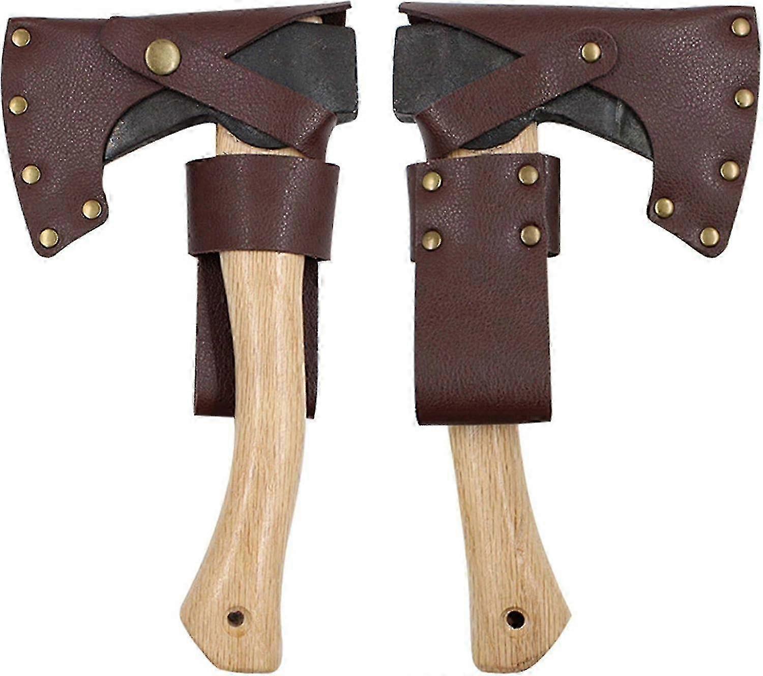 Axe storage sheath for camping gear, leather with belt loop, 110x150mm