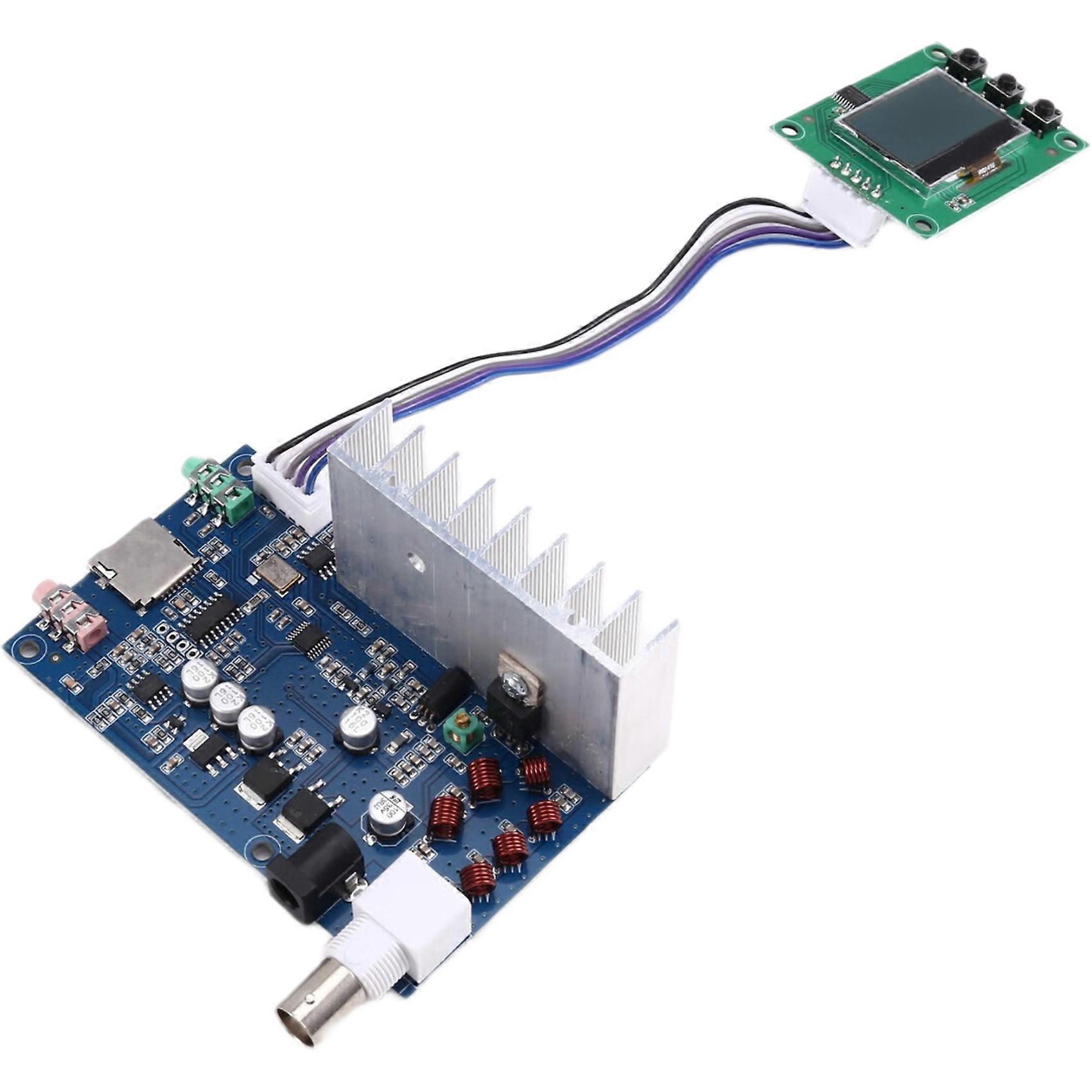 DIY Kits 5W 76M-108MHZ 7W Max Stereo PLL FM Transmitter Suite DIY Kits Power Frequency Adjustable Volume + LCD Display