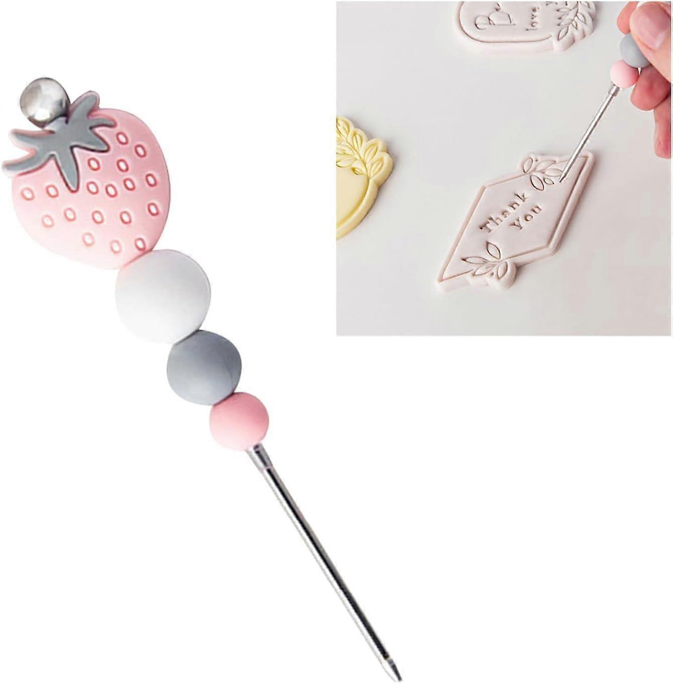 Pink Pastry Scriber Needle for Baking, Professional Cookie Decorating Tool with Fine Tip Grip
