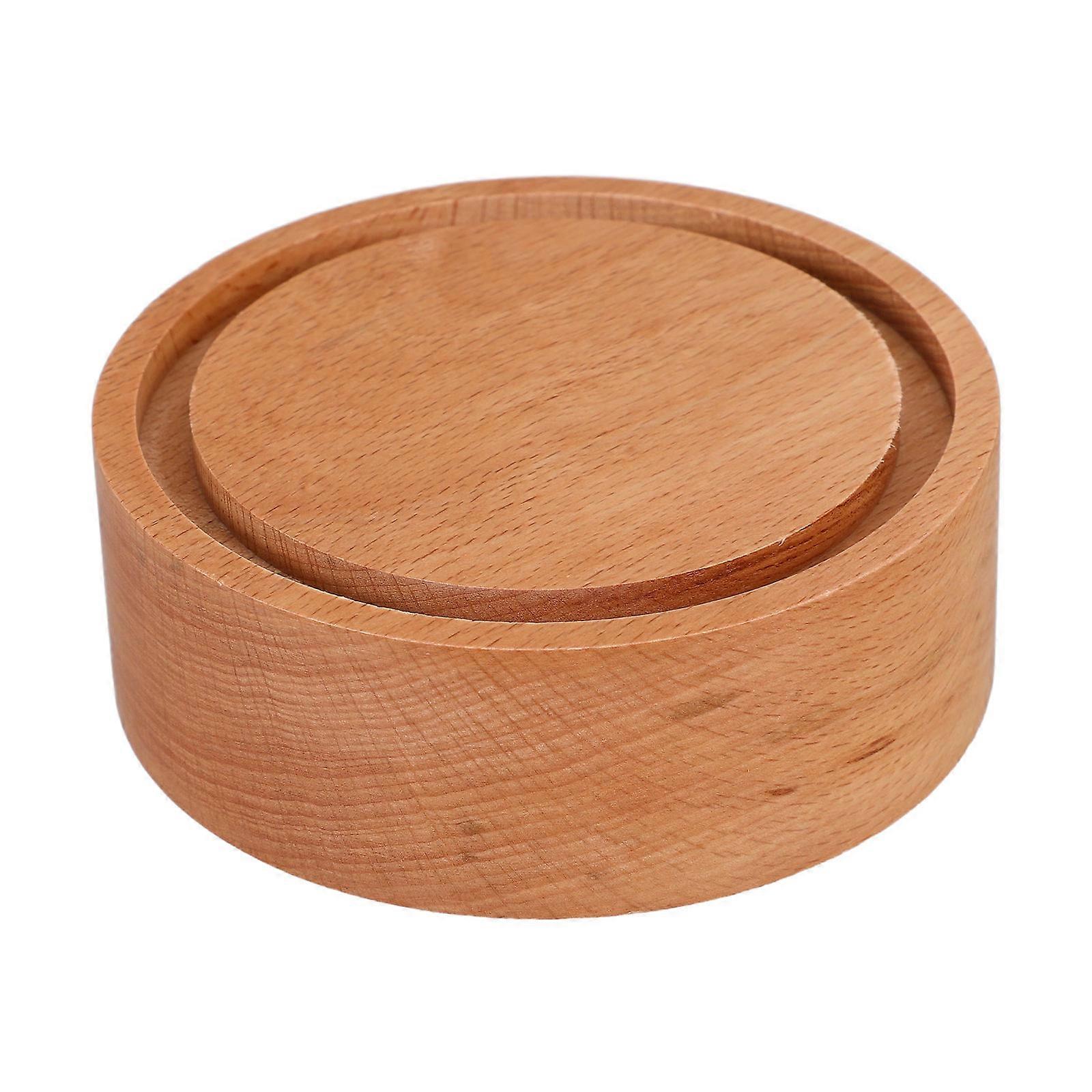 Creative Khaki Solid Wood Musical Box Base for DIY Use Included